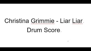 Christina Grimmie - Liar Liar Drum Score