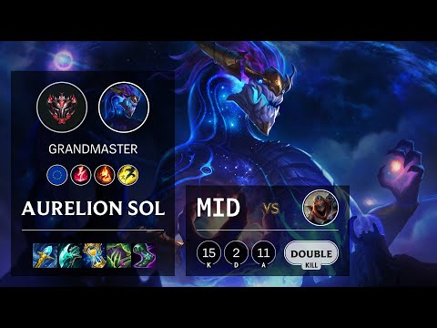 Aurelion Sol Mid vs Zed - EUW Grandmaster Patch 11.21