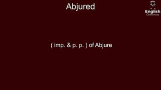 Abjured