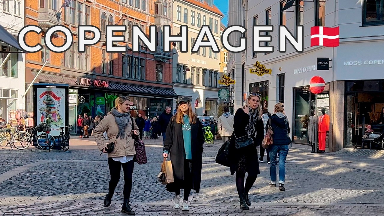 Immersive street-level walking tour through Copenhagen, Denmark, showcasing authentic urban landscapes, local architecture, and the vibrant atmosphere of the city's neighborhoods