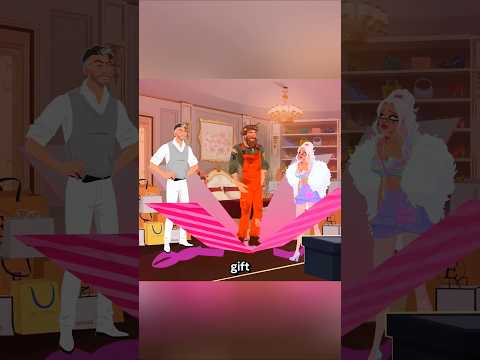 Her Dad Gifted Her a Homeless Man 😳🎁#roblox #animation #shorts