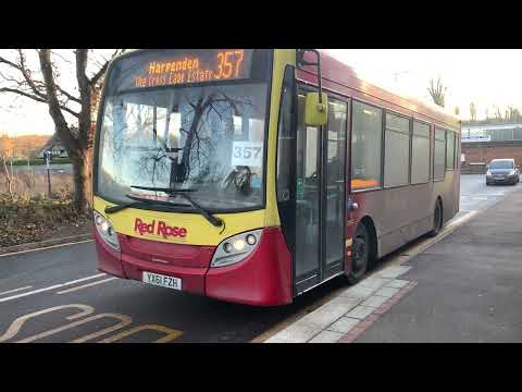 (Friendly Driver) Red Rose (Tues) ADL Enviro200, YX61 FZH departs Lower Ltn Road Est. 357 to Harpdn