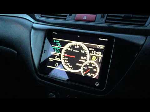 iPad Mini in Mitsubishi Evo 8 Defi Smart Adapter Install Auto Wake and Sleep