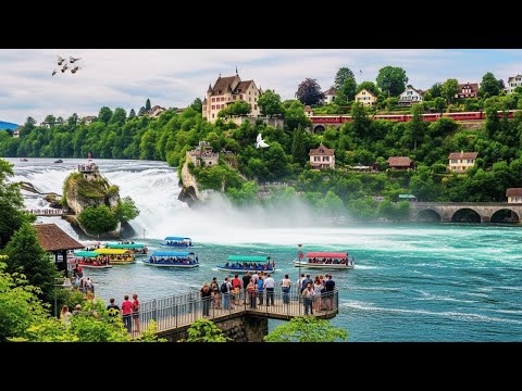 rheinfall Schaffhausen🇨🇭most beautiful waterfall in the world 🥰summer 2025 Swiss🌊extreme water