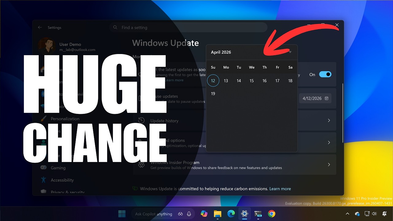 Windows 11’s New Calendar Lets You Delay Updates Far Beyond Today's Limit – Good Idea?