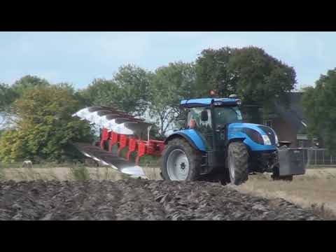 Ploegen met Landini 7.220 Vogel&Noot vijfschaar wentelploeg trekkerweb