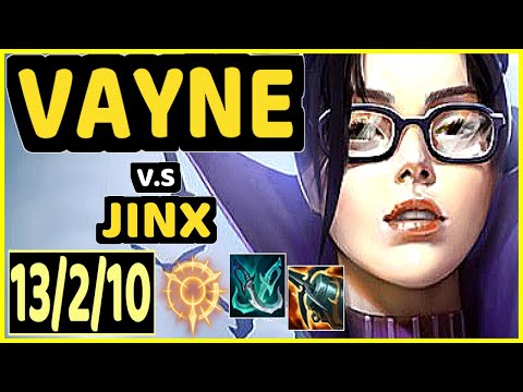 VAYNE vs JINX - 13/2/10 KDA BOTTOM ADC CHALLENGER GAMEPLAY - EUW