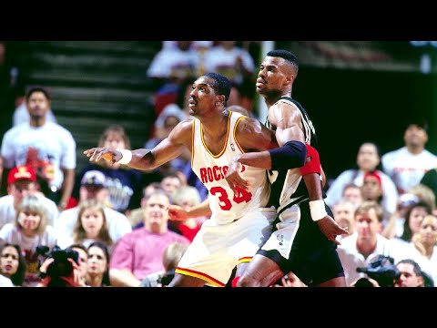 1995 NBA West Finals Game 6 San Antonio Spurs at Houston Rockets, June 1, 1995, Hakeem 39 Pts 17 Reb