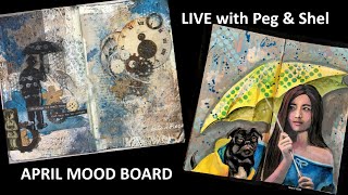 AJOS Mood Board Inspired -  Mixed Media Art Journal Pages