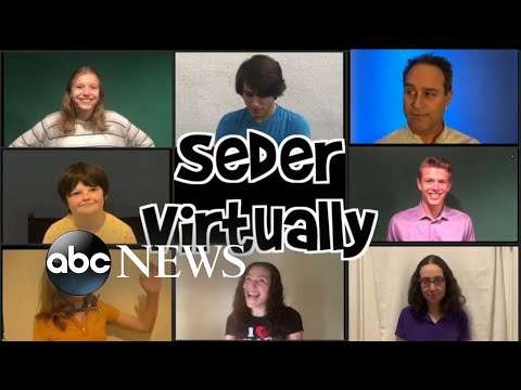 Families celebrate virtual Passover