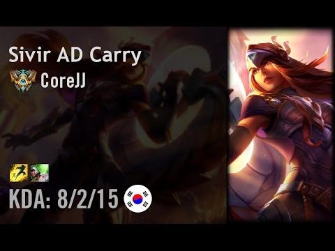 Sivir AD Carry vs Tristana - CoreJJ - KR Challenger Path 6.3