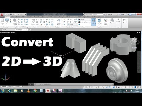 AutoCAD Basic Commands To Convert 2D Into 3D Object - Easy & Smart Steps