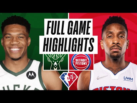 BUCKS at PISTONS | FULL GAME HIGHLIGHTS | April 8, 2022