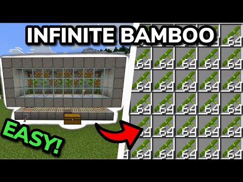 SIMPLE 1.21 AUTOMATIC BAMBOO FARM TUTORIAL for Minecraft Bedrock and Java
