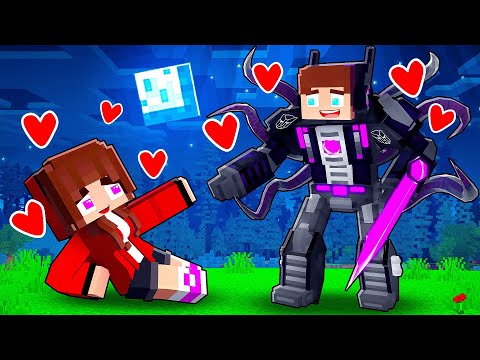 JJ`s Girl and Dark JJ TRANSFORMER - Love Story - Maizen Minecraft Animation