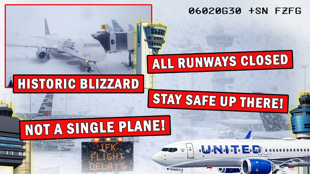 Radio Exchanges during MASSIVE BLIZZARD | East Coast Airports Closed!
