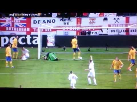 Sweden 4 - 2 England - Caulker Goal 14/11/2012