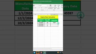 Expiry Date Calculator in Excel