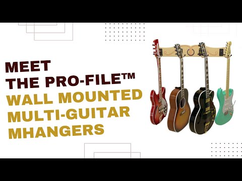 4 Guitar Wall Rack for Acoustics & Electrics - The Pro-File™ | Wall Mounted Multi Hanger | Made in U.S.A. image 10