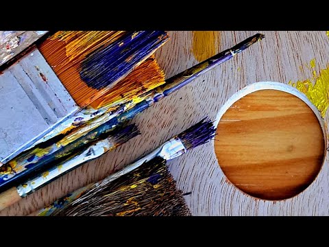 Einfache Acryltechniken Schwammtechnik Yulia Sidiropoulos #acrylmalerei