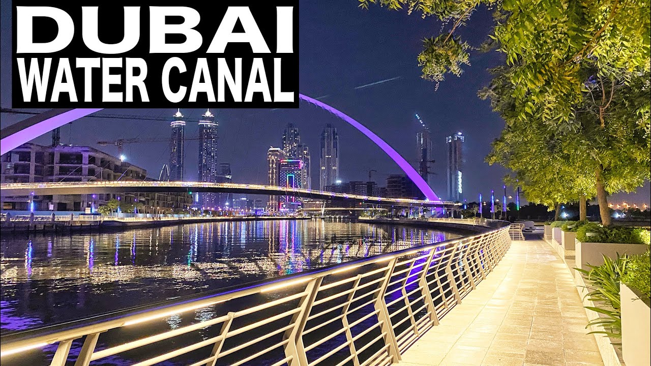 Embark on a walking tour of the captivating Dubai Water Canal.