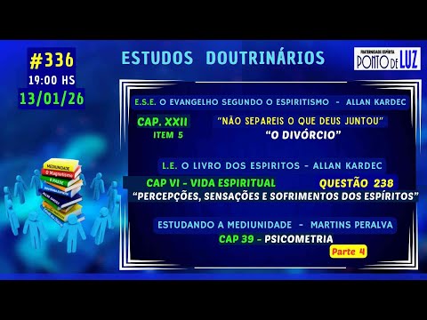 #336 ESTUDOS DOUTRINÁRIOS em 13/01/26