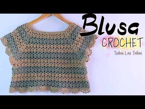TOP CROCHET Blusa Tejida CANESÚ Para PRINCIPIANTES