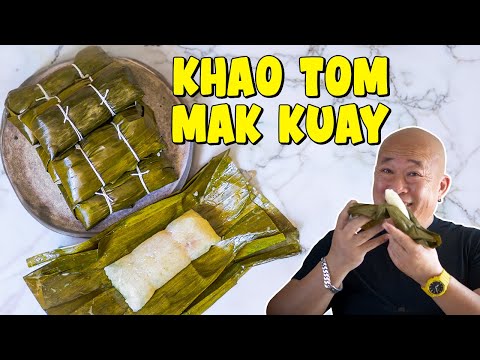 Krautom – Banana Dessert with Sticky Rice and Coconut Milk