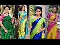 Pandian Stores Serial Actress Hema Rajkumar Saree Collections Tamil Actress Saree Collections