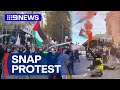 Pro-Palestinian protesters shutdown Melbourne’s busiest intersection | 9 News Australia