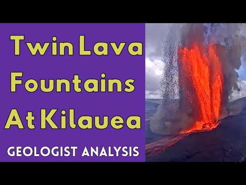 HUGE Twin Lava Fountains Erupt For Kilauea's Spectacular Episode 41