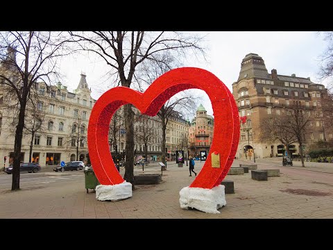 Stockholm City 4K 🇸🇪 | Walking from Humlegården to Odengatan | November 2022  #522