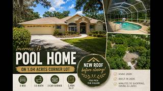 Inverness, FL Pool Home Tour | 3 Bed, 3.5 Bath on 1.04 Acres