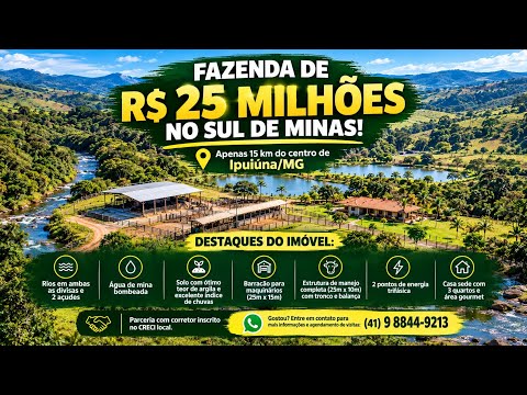 Fazenda de R$ 25 MILHÕES em Ipuiúna - Sul de Minas Gerais 🤠🌱