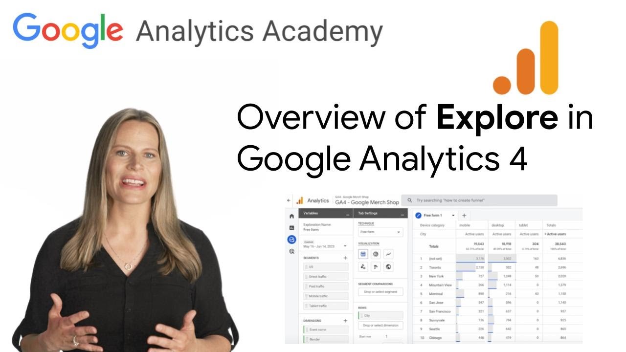 2.8 Use Explore for advanced analysis in Google Analytics - New GA4 Analytics Academy on Skillshop