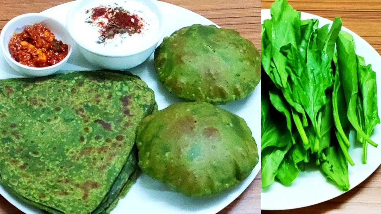 आसान और टेस्टी पालक के पराठे पूरी | Tasty & Healthy Palak Paratha Poori Recipe - Cook With Yoita
