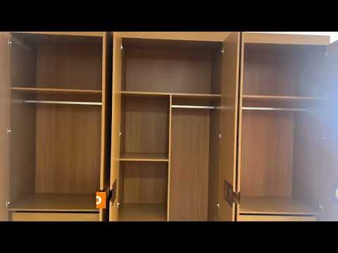 Video thumbnail of Guarda Roupa Casal Paris MDF 6 Portas 6 Gavetas Moderna Mobília