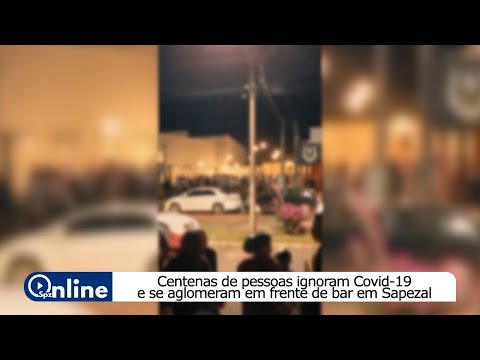 Centenas de pessoas ignoram pandemia e se aglomeram em frente de bar em Sapezal; Veja vídeo