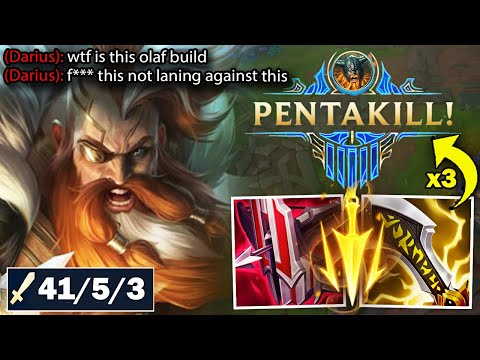 I tried this Challenger Crit Olaf build and it's actually so OP i get a Triple Pentakill wtf