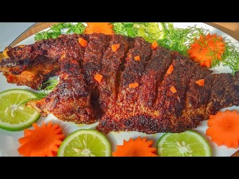 Tilapia Fish BBQ Recipe | Whole fish BBQ | Fish Barbecue Recipe Bangla | Easy BBQ Recipe | Fish Bbq