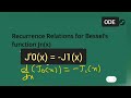 J'o(x) =-J1(x): Recurrence Relations for Bessel’s function Jn(x) ..