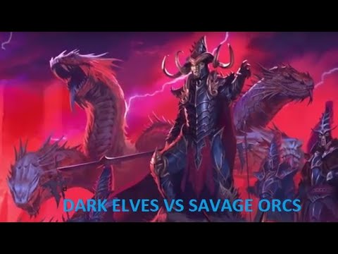 Eve of War Battle Report WFB 6th Edition Dark Elves Vs Savage Orcs #66