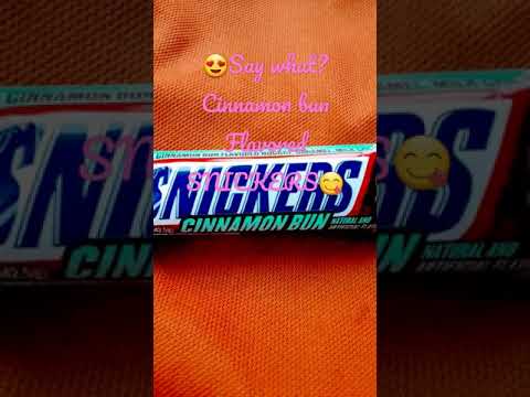 CINNAMON BUN SNICKERS CANDY BAR! #shorts