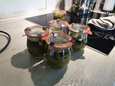 Grünkohl-Pesto einkochen #Grünkohl-Pesto #einkochen #Garten #Selbstversorger