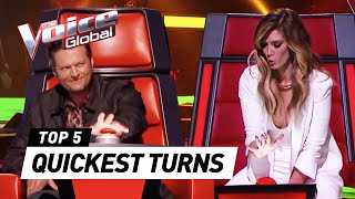 The Voice | QUICKEST COACH TURNS worldwide