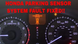 Honda Odyssey and Pilot Parking Sensor Fault Fixed - Easy 2011, 2012, 2013, 2014, 2015, 2016, 2017