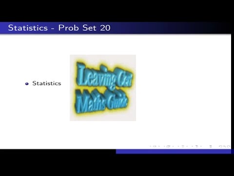 Probability and Statistics Strand Leaving Cert Maths Guide: Problem Set 20