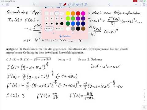 Übungsblatt12 – Taylorpolynom Aufg.1a und b