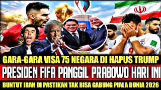 Download lagu FIFA BUKA SUARA❗️Gara² Visa 75 Negara Dihapus Trump FIFA Panggil Probowo Buntut IRAN Absen Di PILDUN mp3