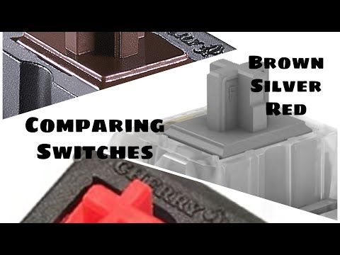 Comparing Keyboard Switches! Silver, Red, Brown Switches